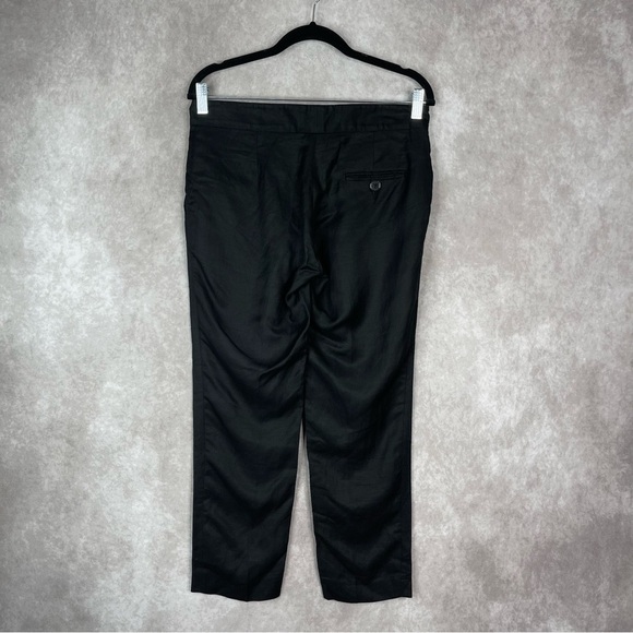Isabel Marant Cupro Linen Blend Crop Black Pants Women's Size 0 - Picture 4 of 5